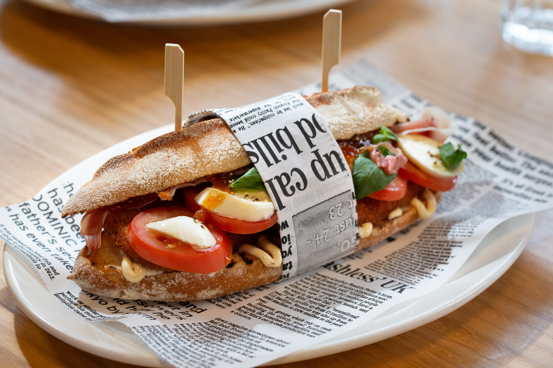 Panini served at the Railway Cafe