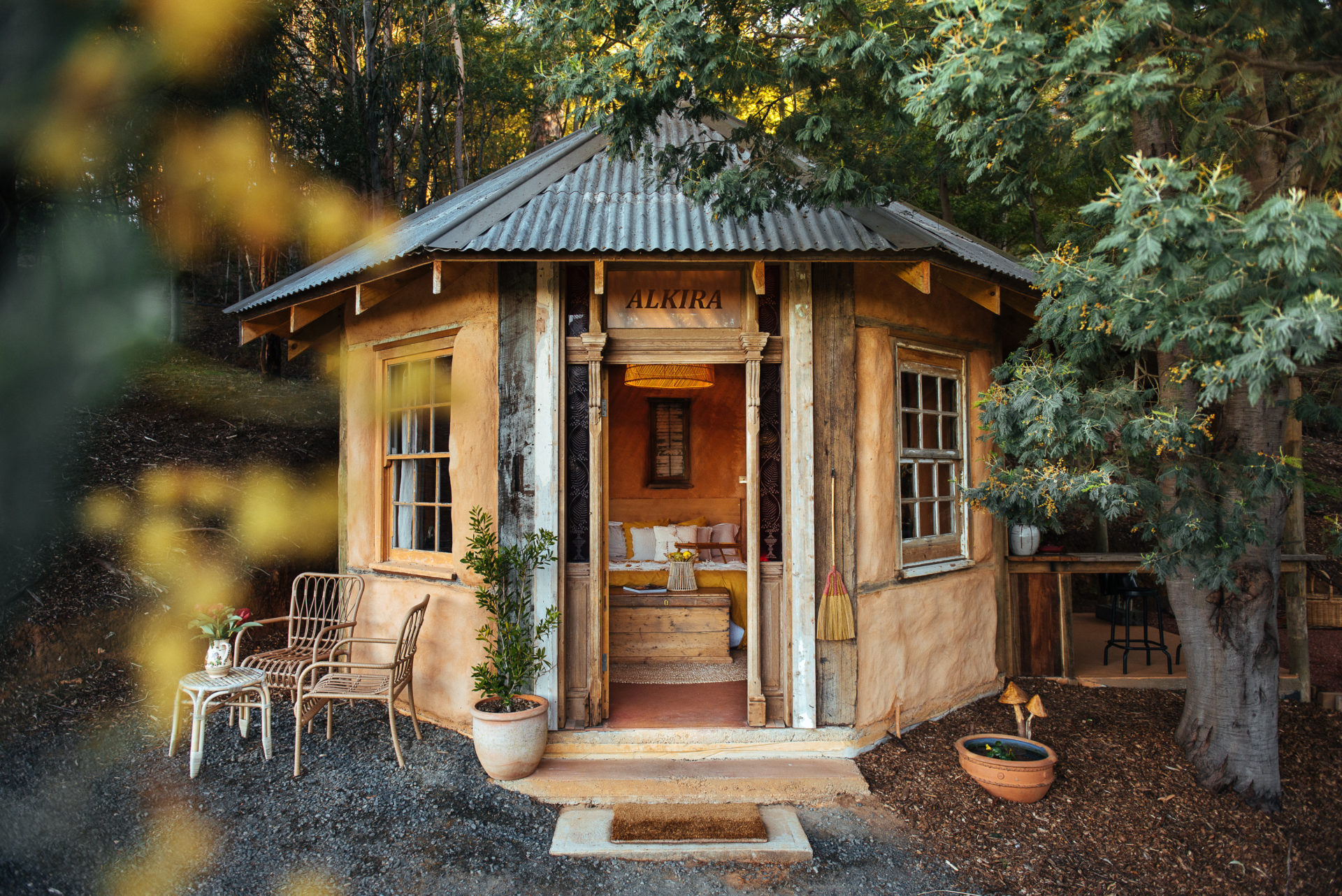 Alkira Eco Glamping Retreat's Yurt provides a serene place to stay while exploring the Dandenong Ranges with your loved one.