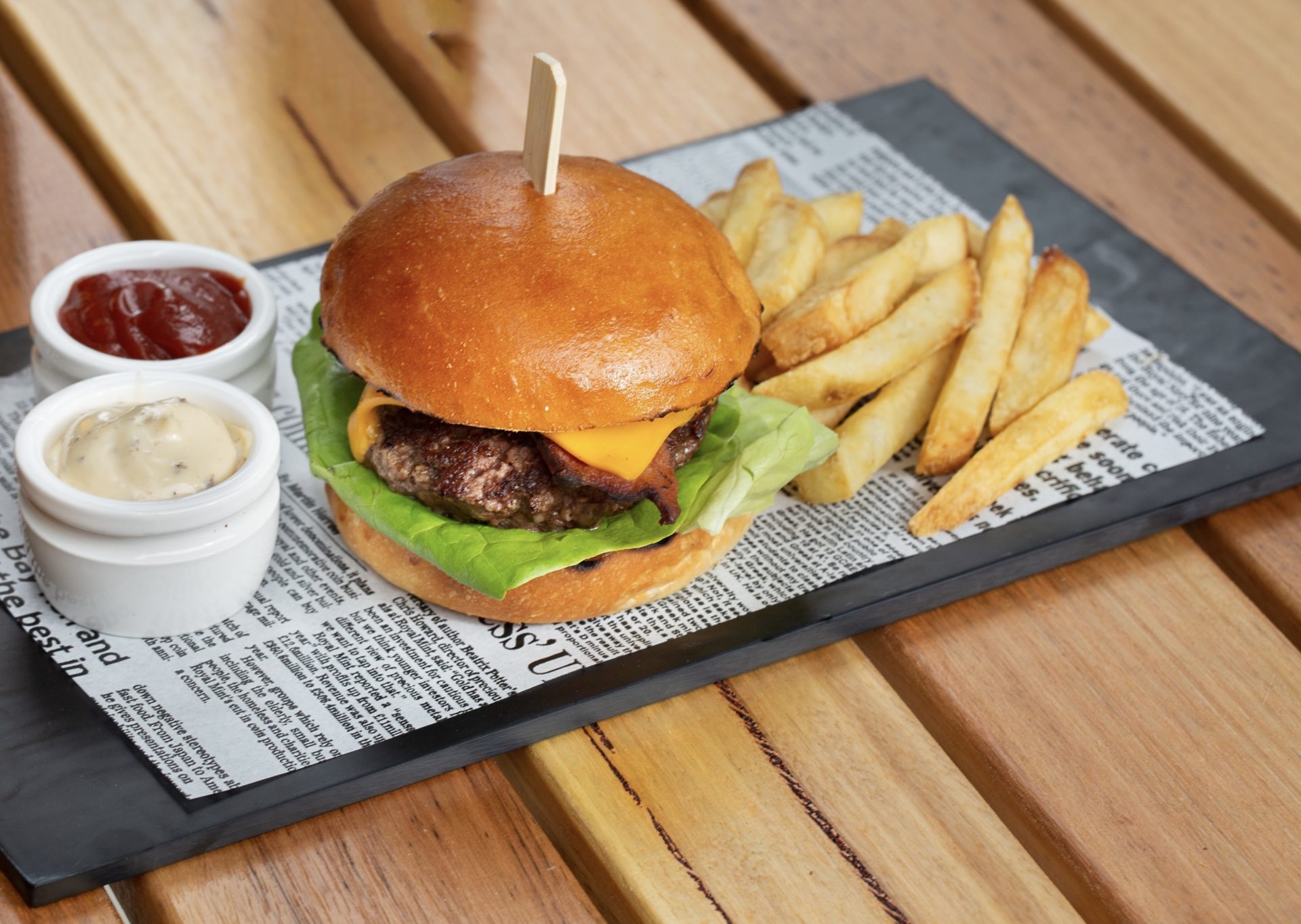 Classic Beef Burger And Chips