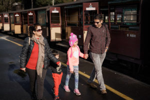 Puffing Billy Family On Belgrave Platform