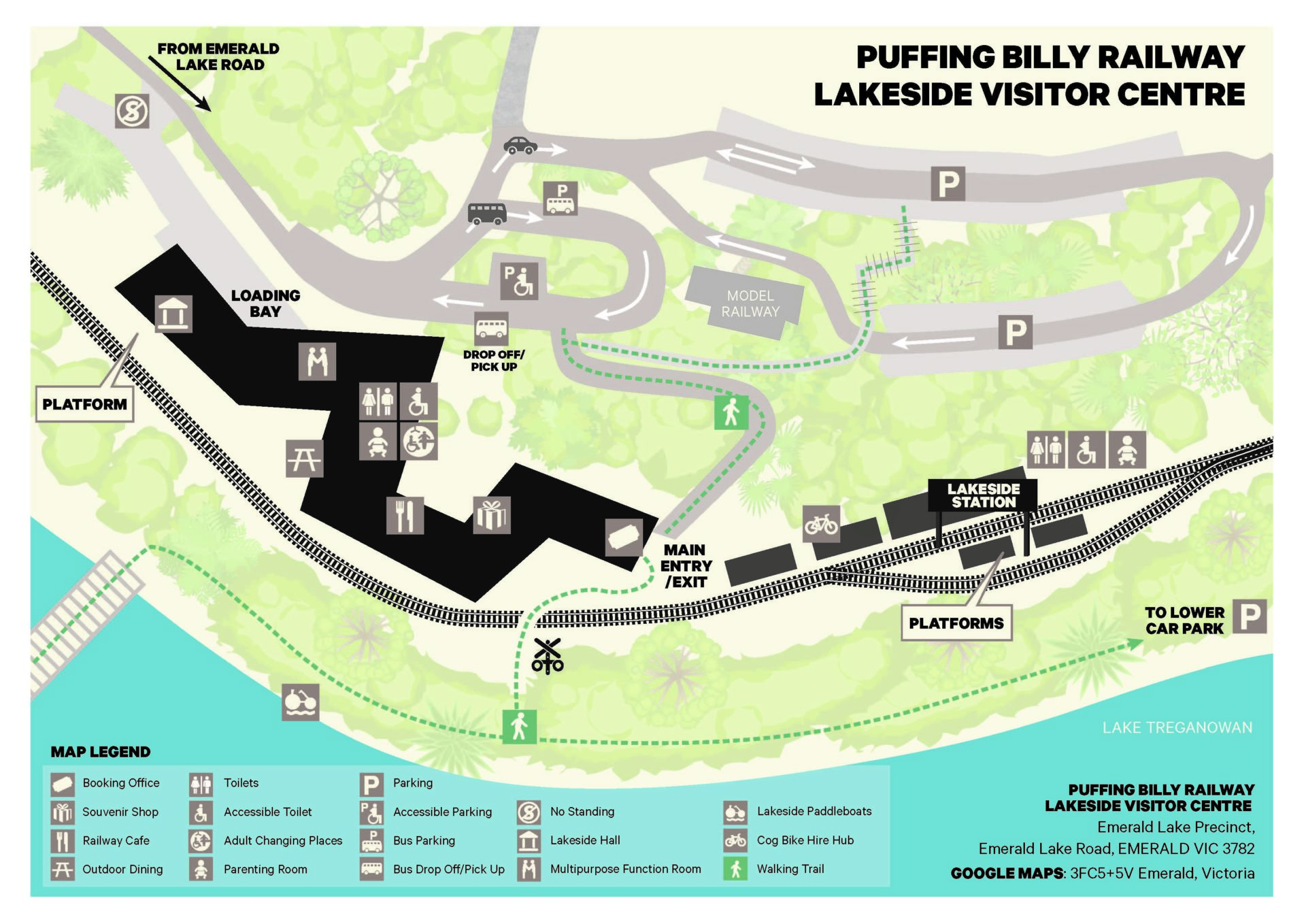 Lakeside Visitor Centre Facilities Map 2022