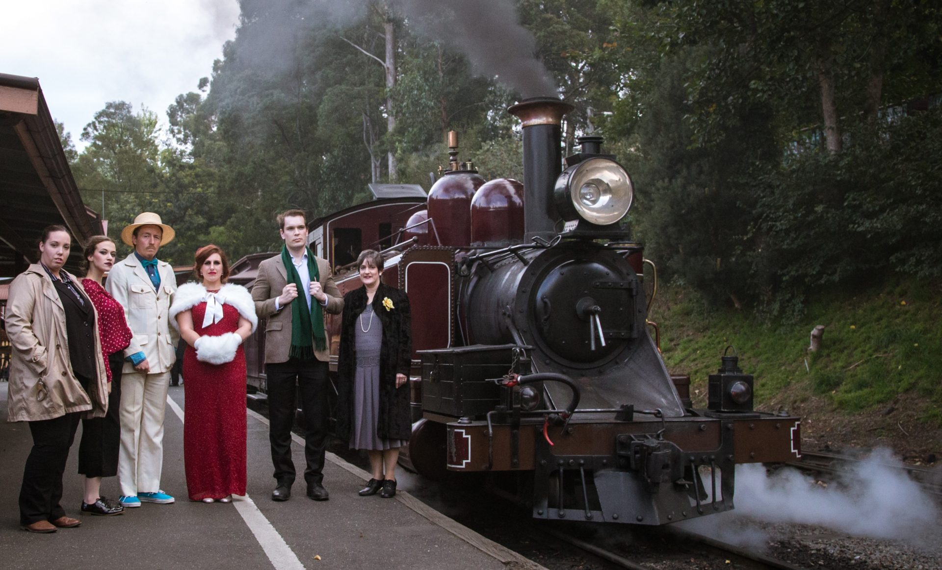 Murder Mystery Actors With Locomotive