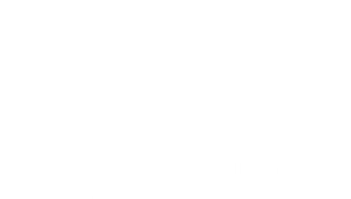 Victoria State Government Logo White Reversed