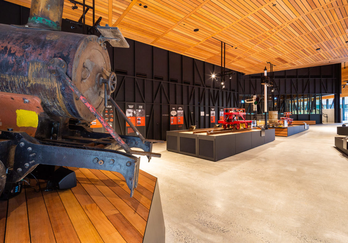 Lakeside Hall -  home to a collection of expertly curated steam artifact displays, including Puffing Billy Railway’s first ever locomotive, 3A.