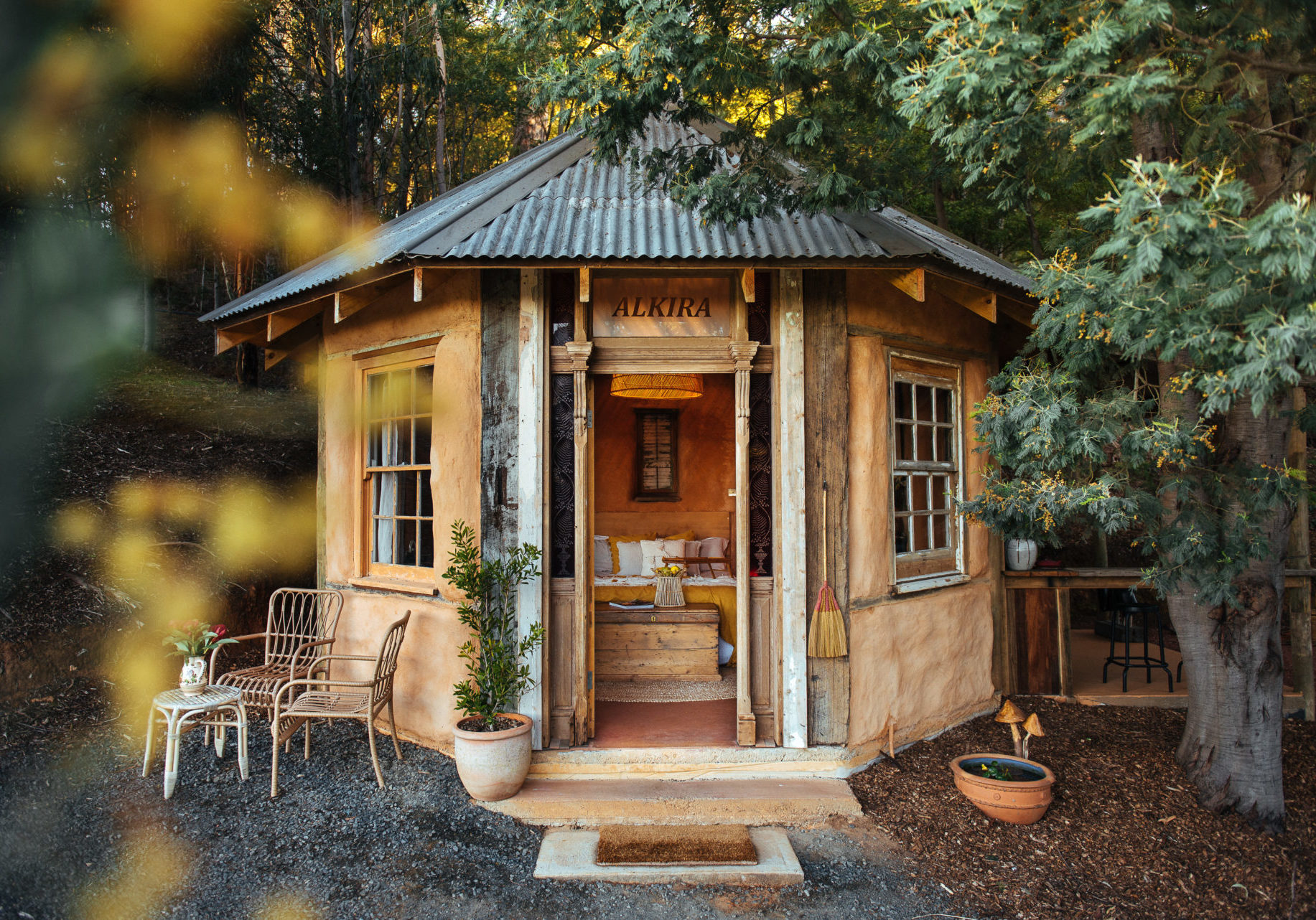 Alkira Eco Glamping Retreat's Yurt provides a serene place to stay while exploring the Dandenong Ranges with your loved one.
