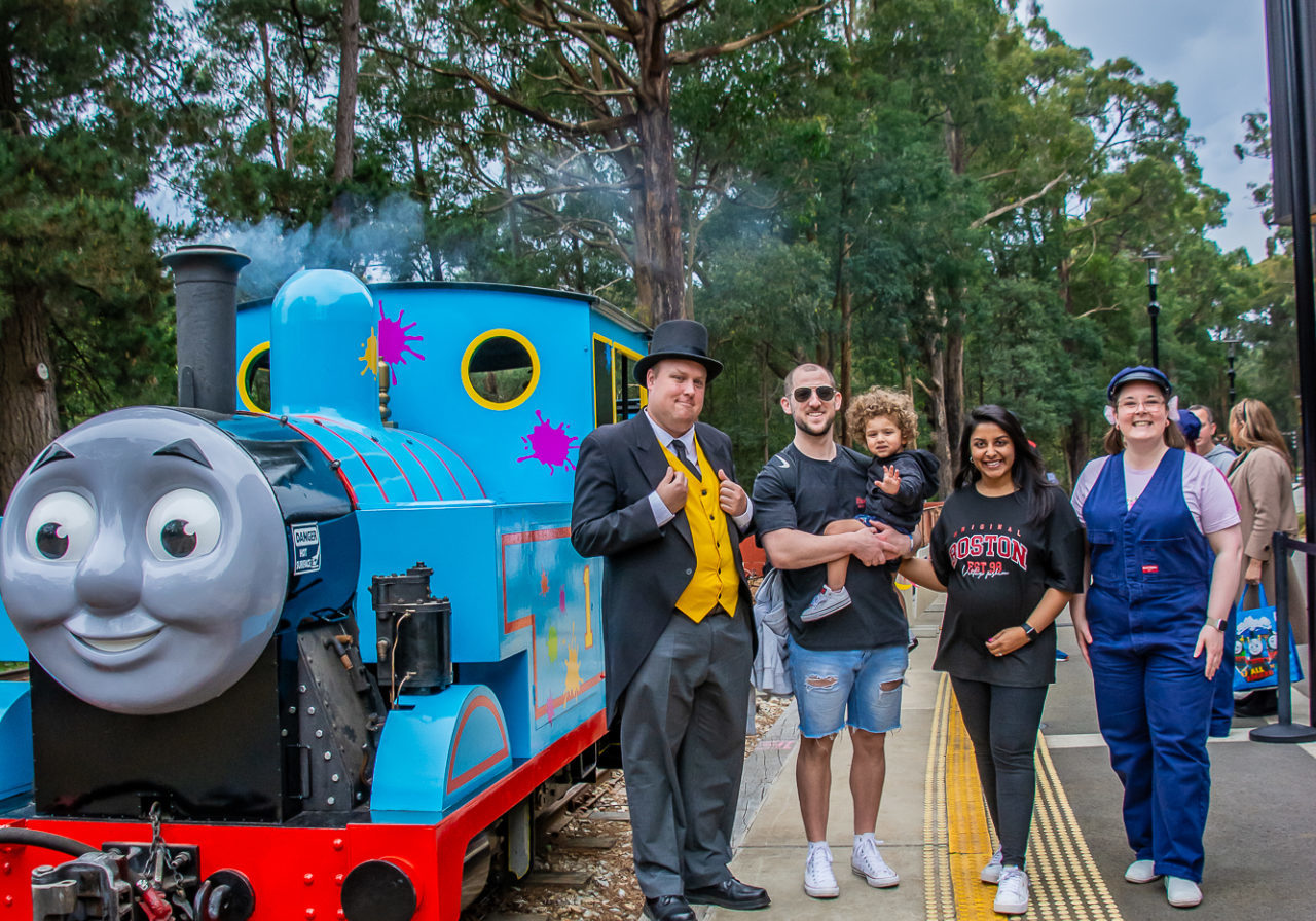 Family Captures An Iconic Photo With Thomas And Sir Topham Hatt