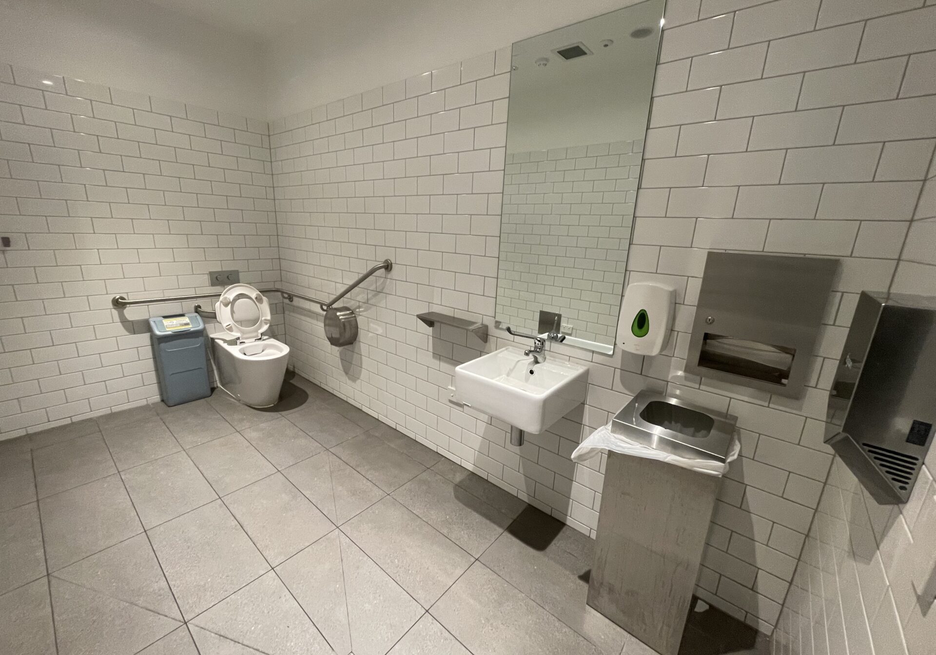 Accessible bathroom inside the Lakeside Visitor Centre.