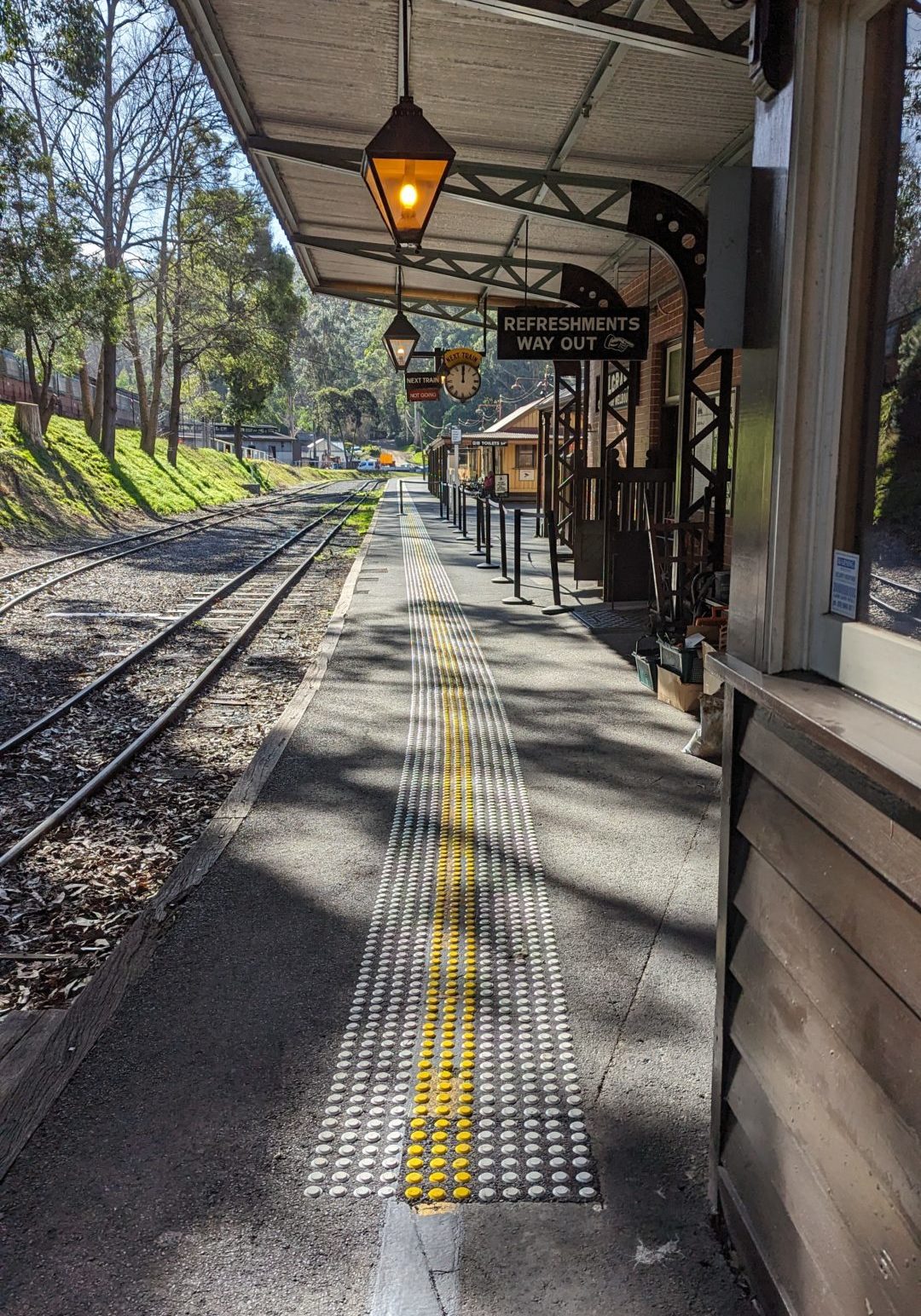 Tactile Ground Surface Indicators At Puffing Billy's Belgrave Station Platform