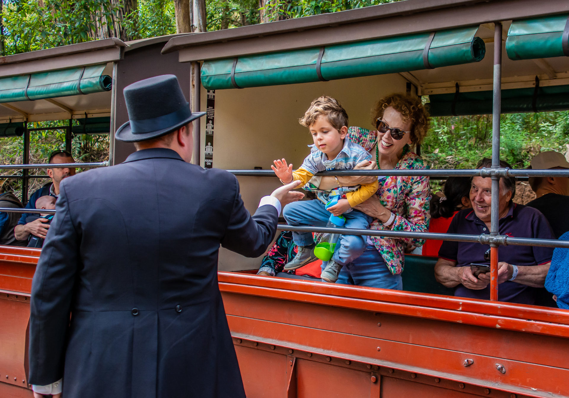 Young Boy Meets Sir Topham Hatt After Boarding The Train Ride With James And Diesel